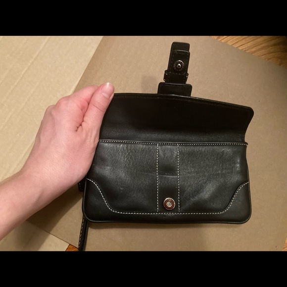 Coach Like-New Black Wristlet - Picture 5 of 9